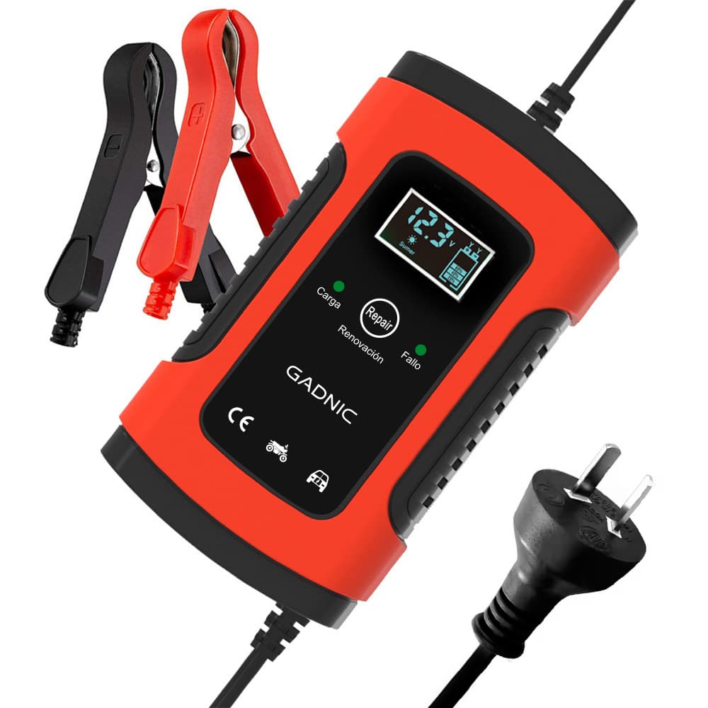 Cargador De Batería Gadnic Para Auto Moto 12V Corte Automático Mantenedor Usado