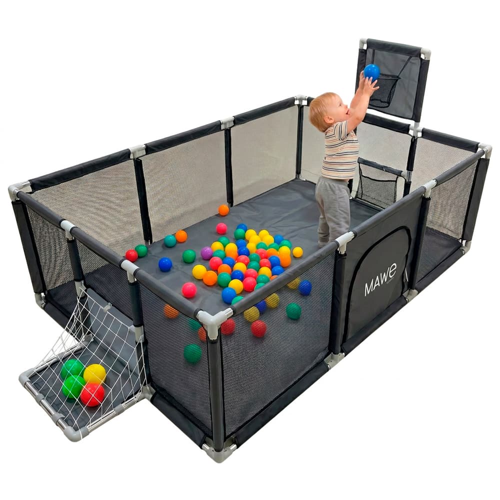Corralito Bebe Mawe by Gadnic Plegable Tela Oxford Aro Basquet Red Futbol Usado