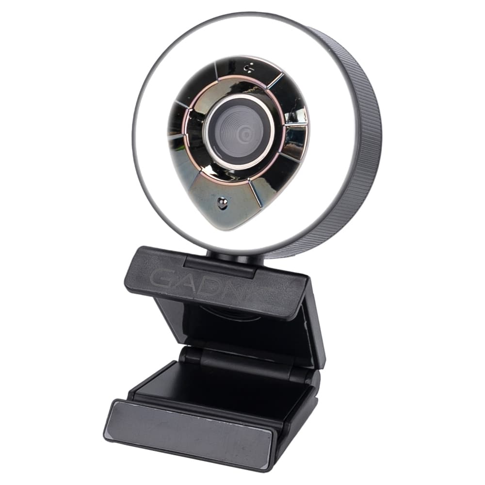 Camara Web Gadnic Full HD 1080P c Aro Led Webcam Compatibilidad Universal 
