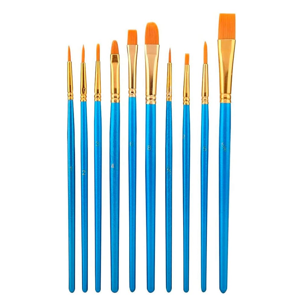 Kit x10 Pinceles Para Artistas Gadnic ART1 Arte Acuarela Óleo