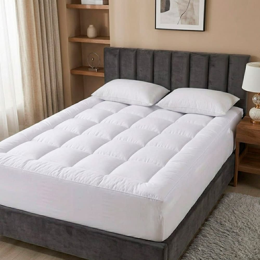 Pilow Top Acolchado 2 1/2 Plazas Rieti By Gadnic 140x190x30cm Espesor 5cm 600gsm Blanco