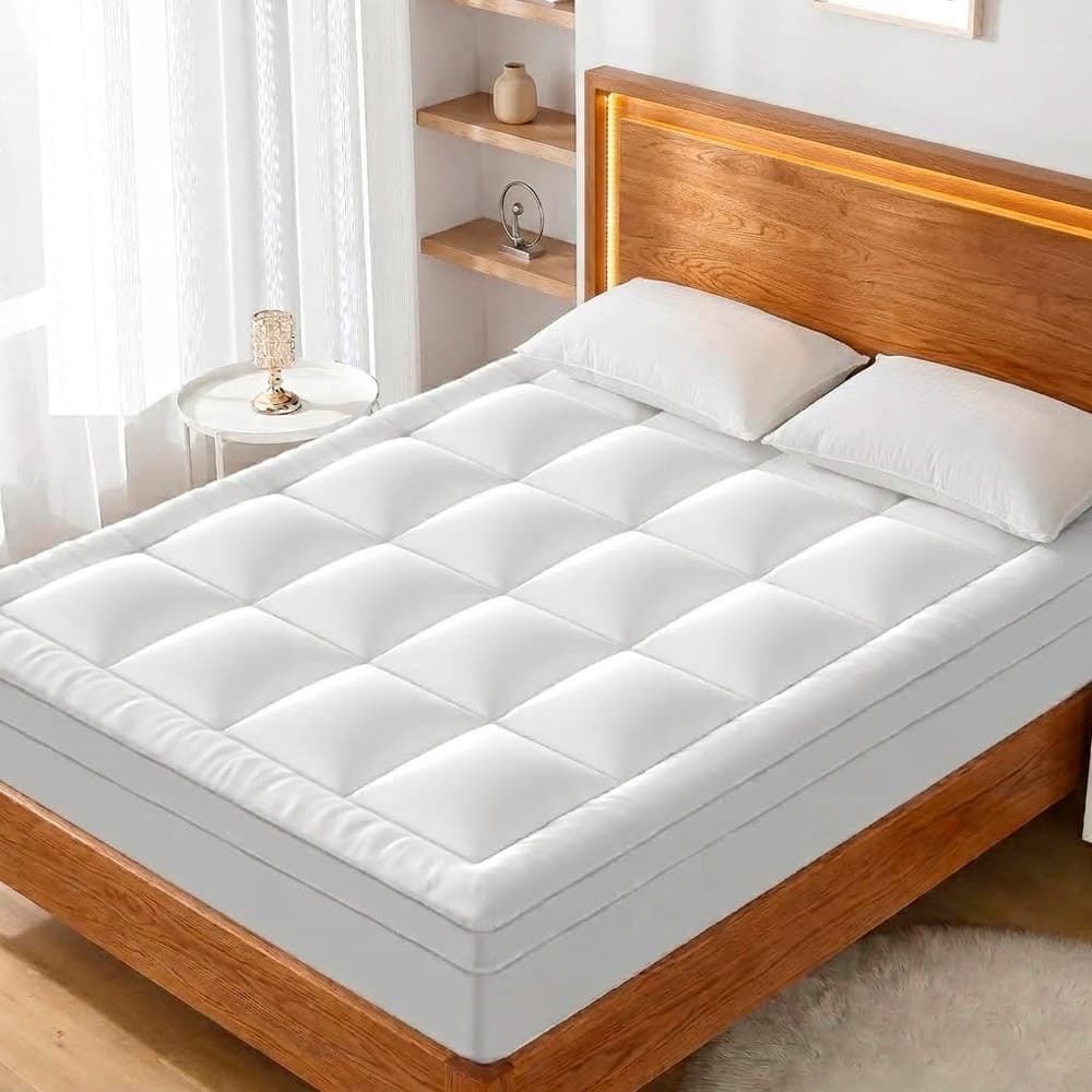 Pilow Top Acolchado King Rieti By Gadnic 200x200x31cm Espesor 5cm 600gsm Blanco