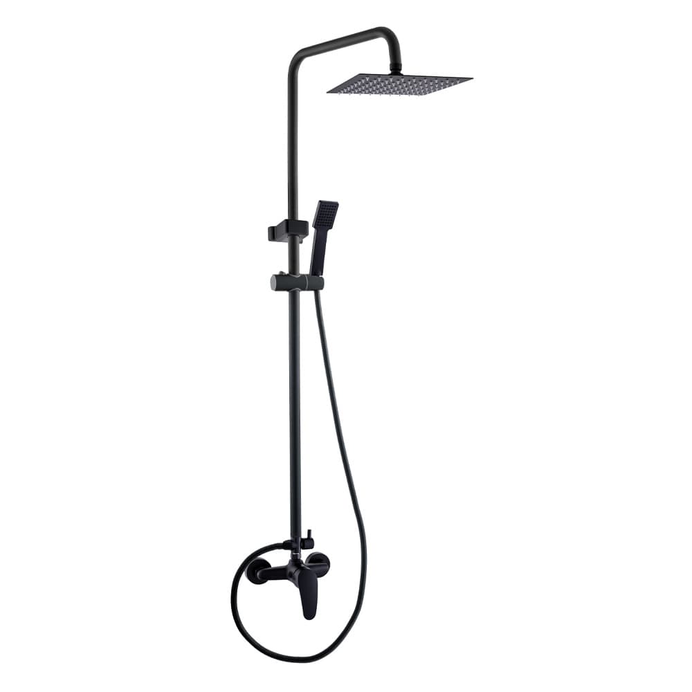Grifería De Ducha Rieti Duchador Cuadrado 20x20 cm Negro Mate Outlet