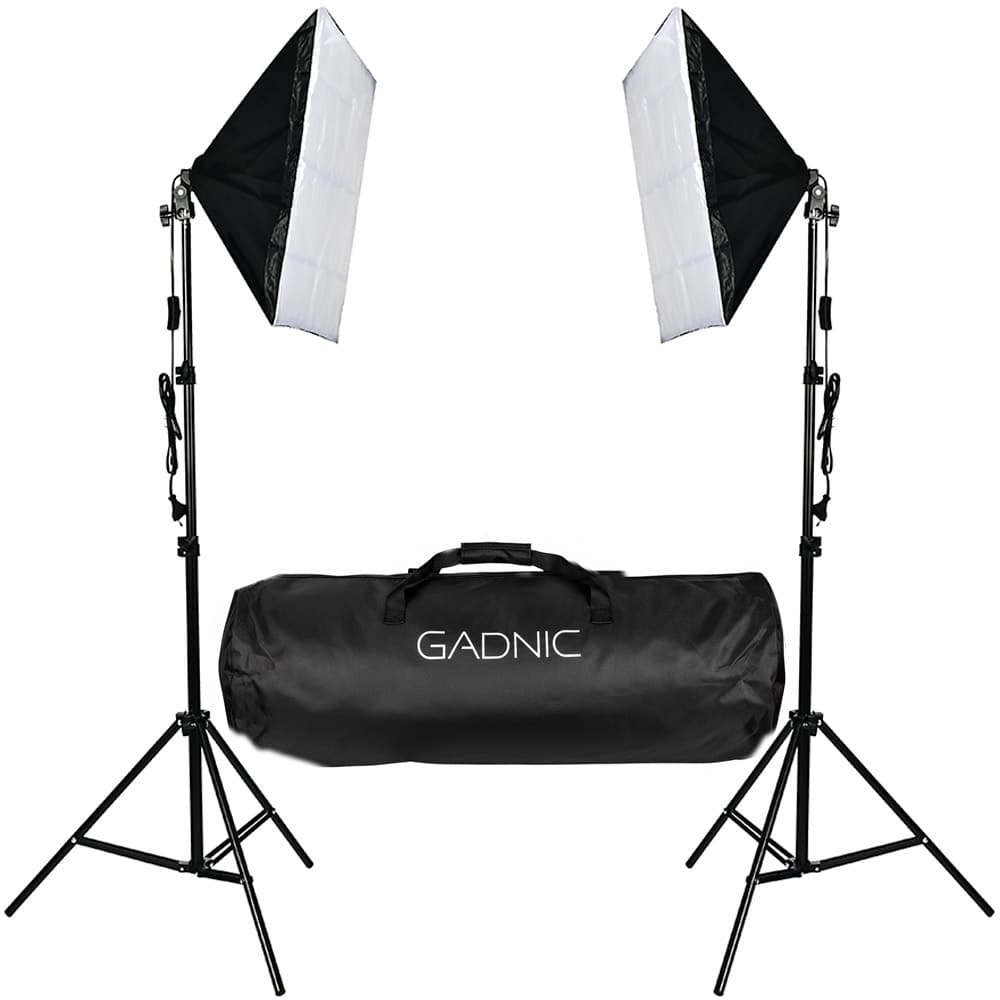 Kit par de Tripodes Gadnic  Softbox Iluminacion  Bolso Kit Profesional Fotografia   Outlet