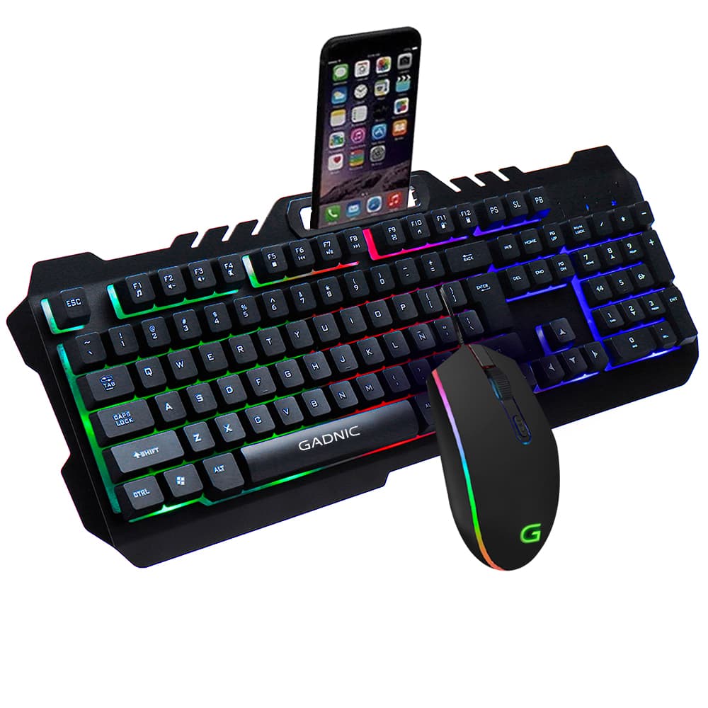 Kit Gaming Teclado  Mouse RGB USB  Retro Iluminado Outlet