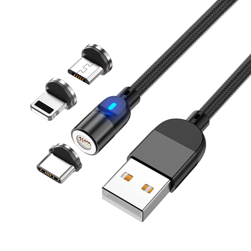 Kit x4 Cable Gadnic Magnético USB Type C Lightning Carga Rápida 