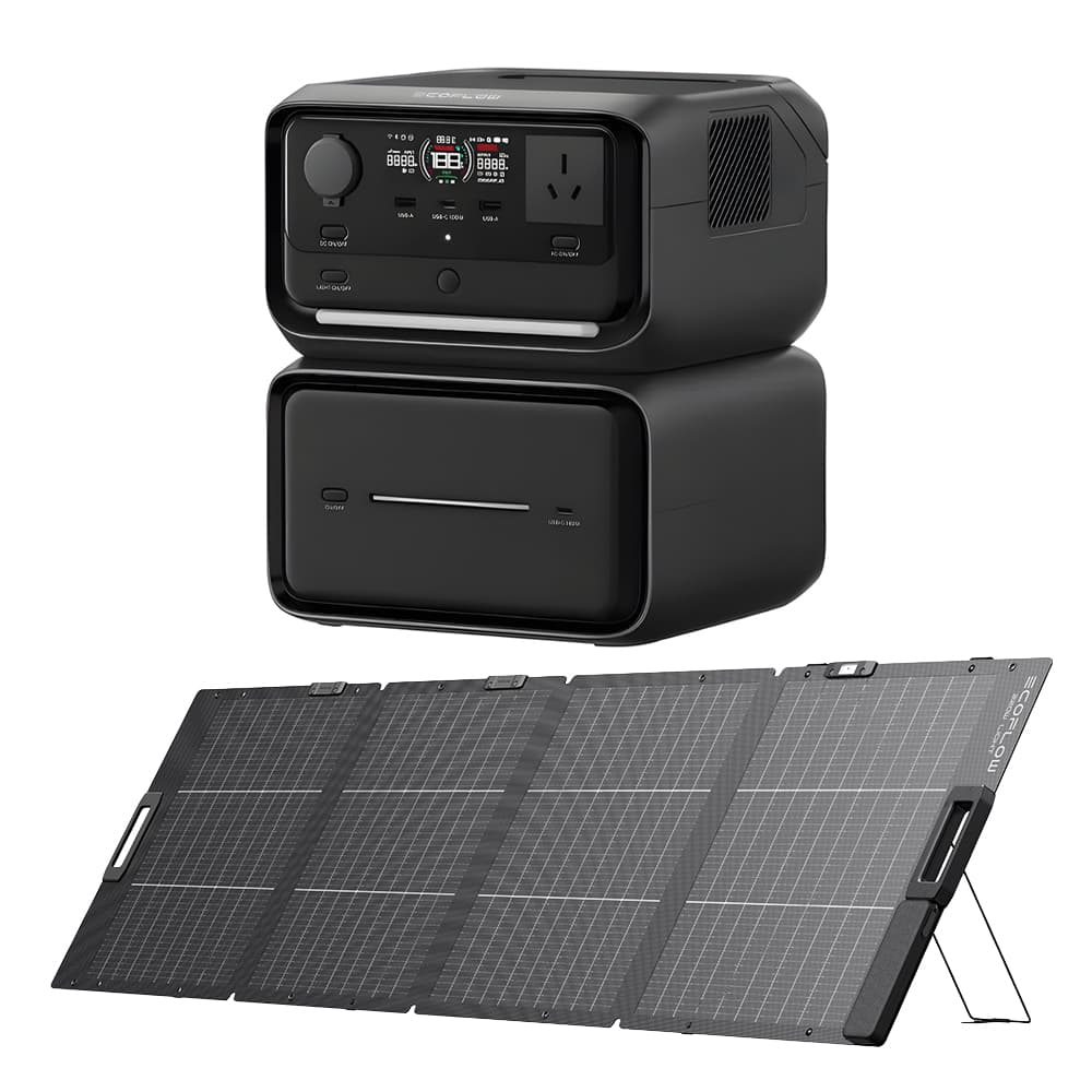 Kit Estación De Energía EcoFlow River 3 Max Plus y Panel Solar Portátil 220W 