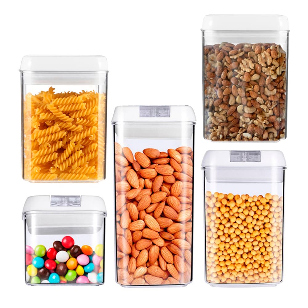 Kit x 5 Frascos Variados con Cierre Hermético Gadnic
