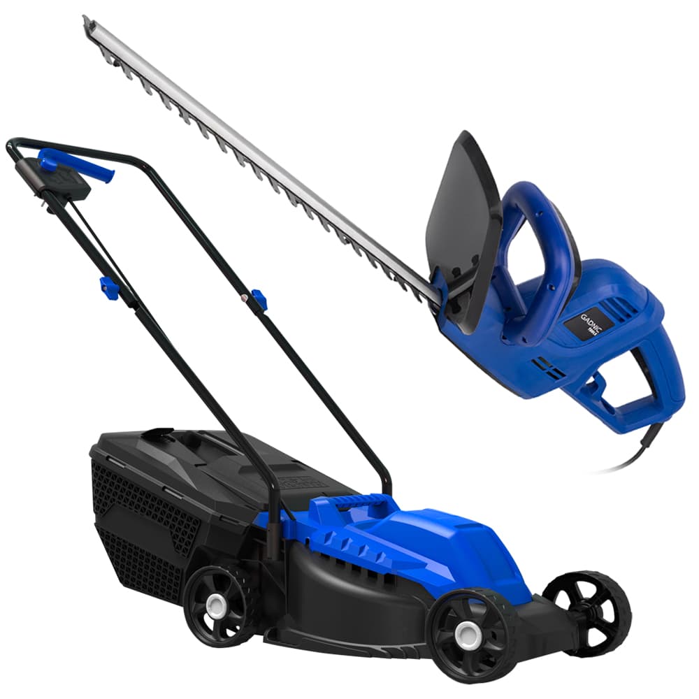 Kit Gadnic Cortadora de Pasto Gadnic Mower 1300 30 Lts 220v Cable de 10 Metros 1300W  Podadoras Para Plantas Gadnic TRIHE580 Cortacercos