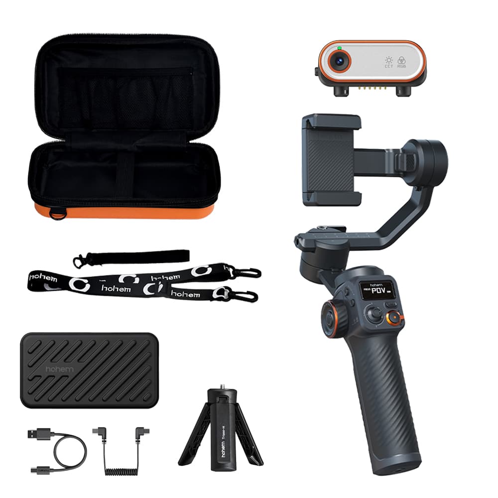 Kit Hohem Estabilizador Para Celular + Sensor AI Tracker + Estuche Compacto