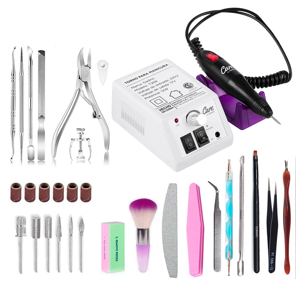 Kit manicura  Pedicura Gadnic + Torno Para Uñas T20K
