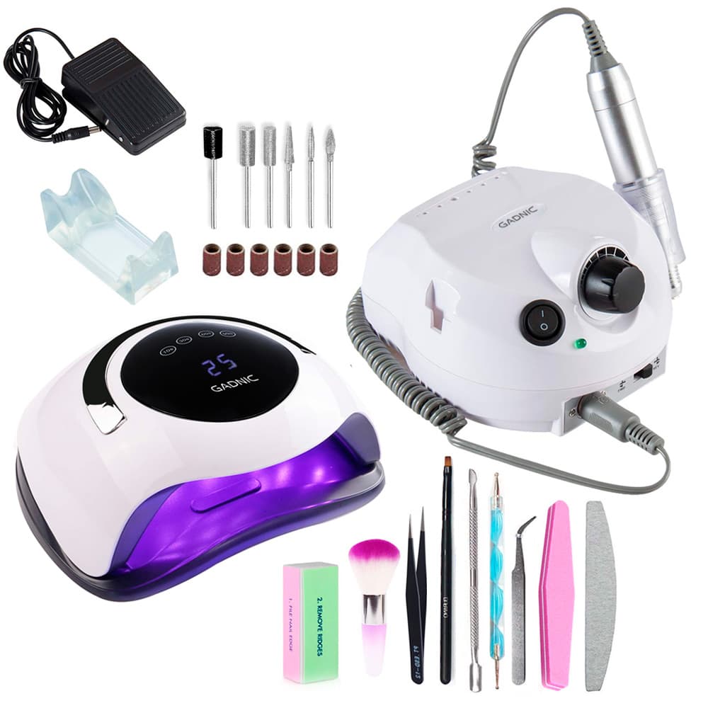 Kit Para Uñas Gadnic Torno T202  Cabina UV Led BQ5 Pro Uso Profesional