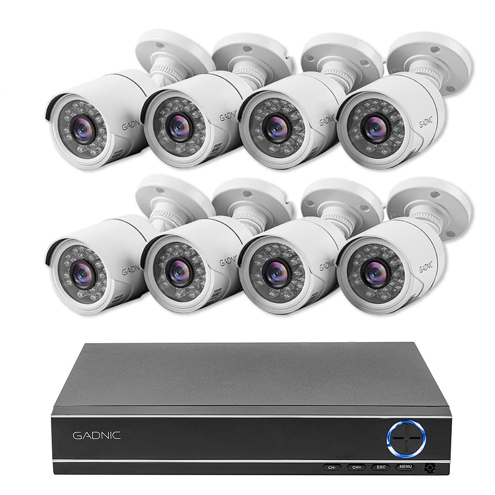 Cámaras de Seguridad x8 + DVR Gadnic SX37X Interior / Exterior Visión Nocturna 1tb