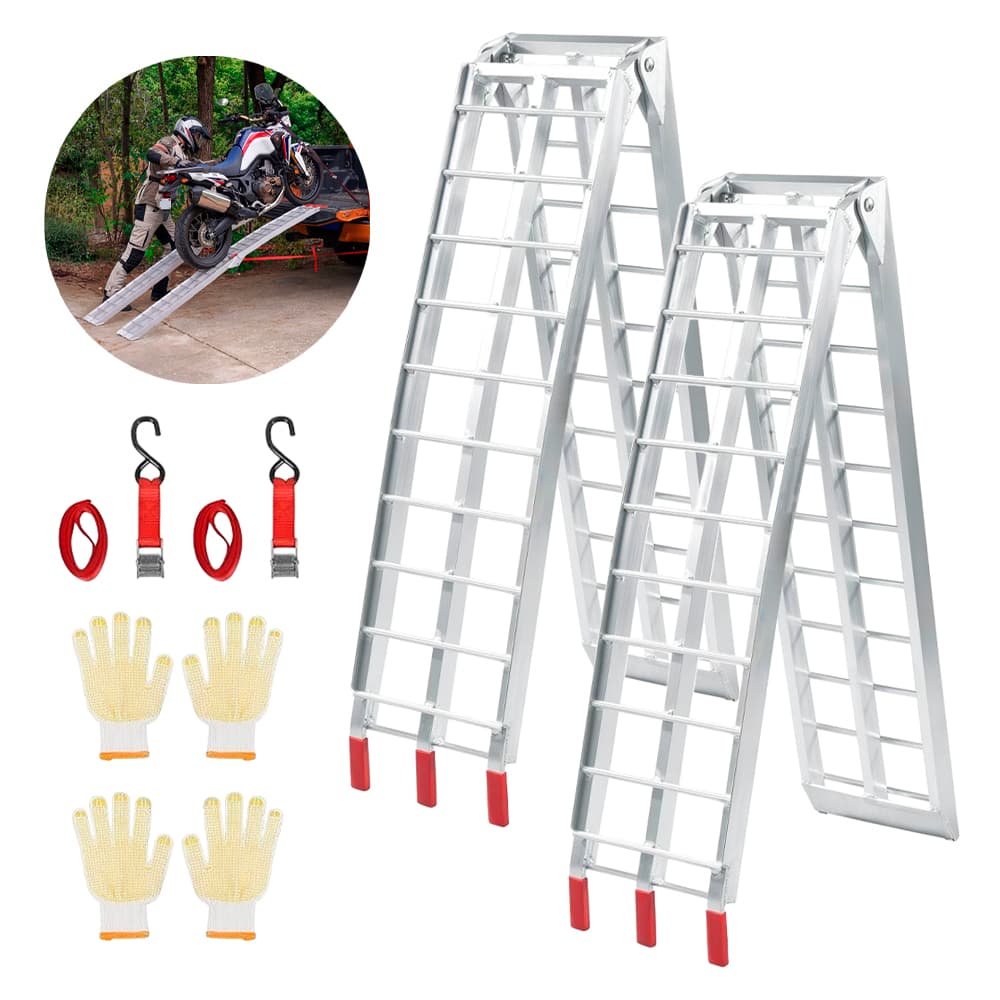 Kit x2 Rampa Para Moto Vetra By Gadnic Aluminio Reforzado Plegable