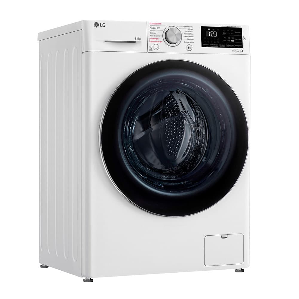 Lavarropas LG Carga Frontal Inverter 8.5kg Blanco WM85WVC5S6P