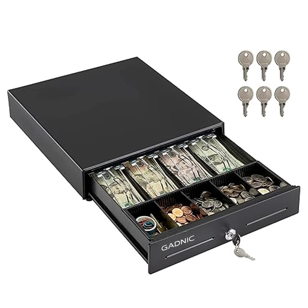 Caja Registradora Gadnic 4 Espacios Para Dinero Cerradura De Seguridad 3 Modos De Apertura Secreter