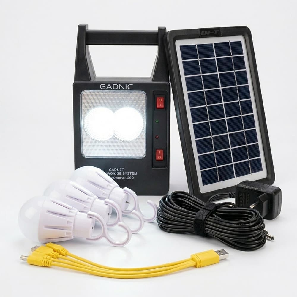 Luz de Emergencia Portatíl Gadnic Panel Luz Led Solar  Usado