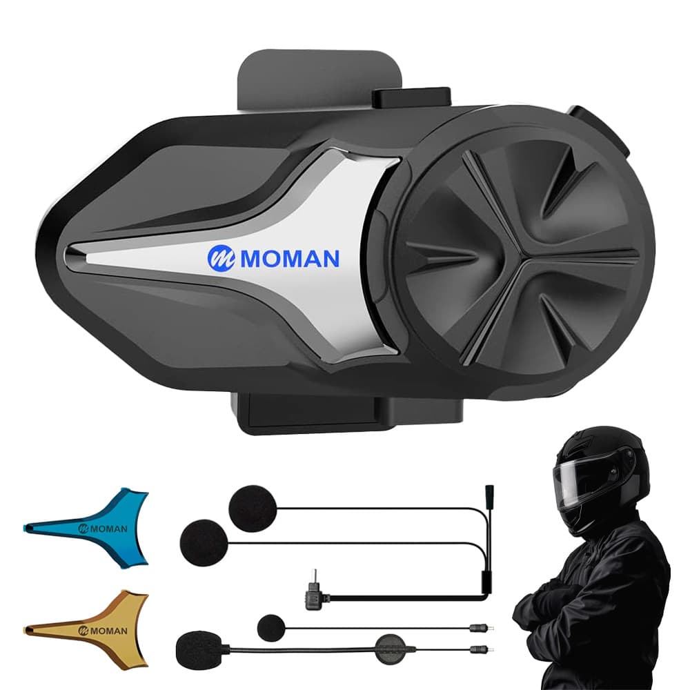 Intercomunicador Moto Moman CPX Mesh 2000m 24 Usuarios Bluetooth 54 Cancelacion Ruido IP65
