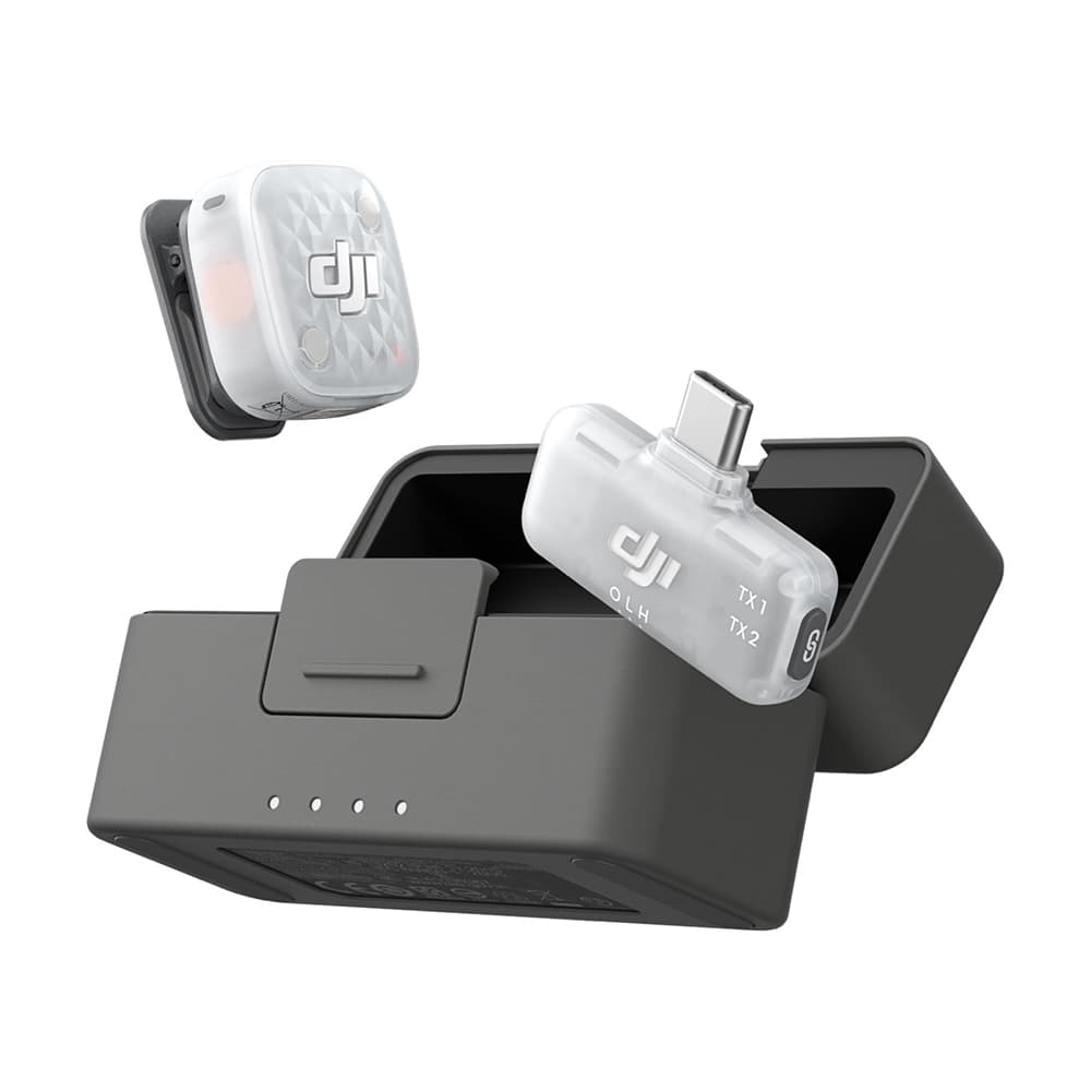 Mic Mini 2S DJI (1 TX + 1 RX Móvil Para Celulares USB-C + Estuche De Carga), Cancelación De Ruido Con IA
