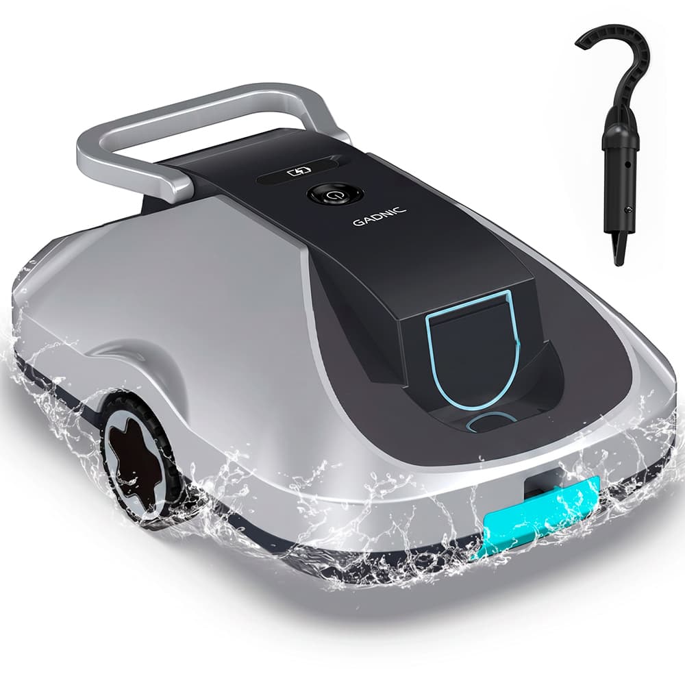 Robot Limpia Piletas Gadnic Barrefondos Inalámbrico 40W Autonomía Hasta 200 Minutos