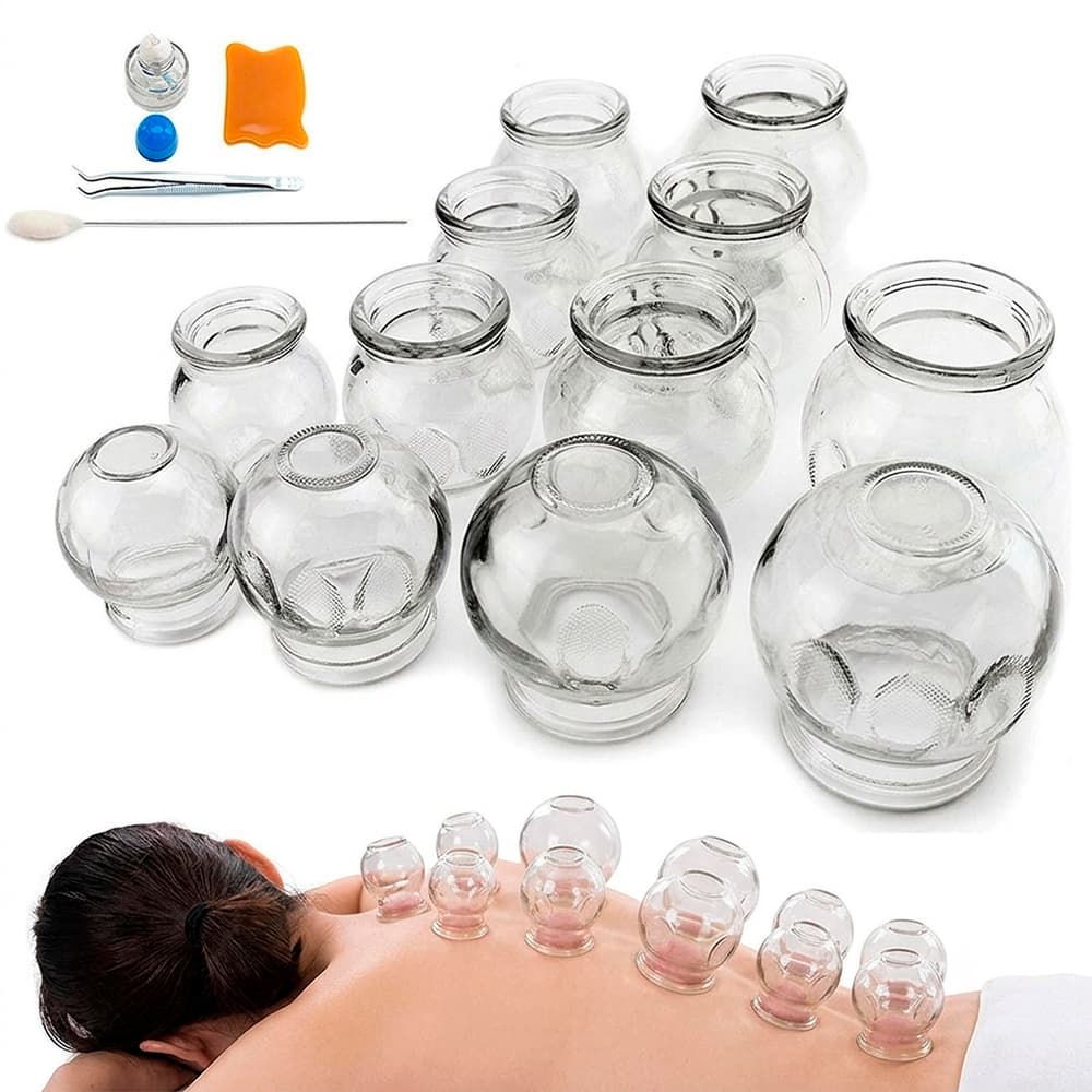 12 Ventosas De Vidrio Gadnic Alivio Y Relajación Muscular 