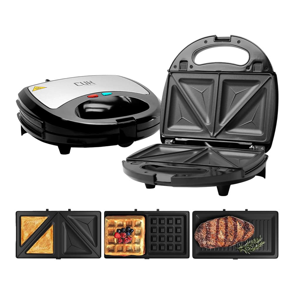 Waflera Sandwichera Electrica Gadnic 3 en 1 750W Placas Desmontables Outlet