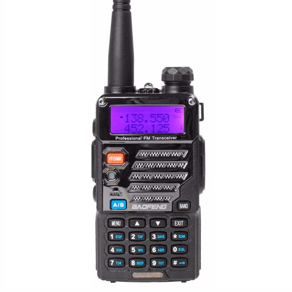 Handy Baofeng UV-5RE Bi-Banda 5w 128CH Hasta 10km  2 Baterías y Manos Libres