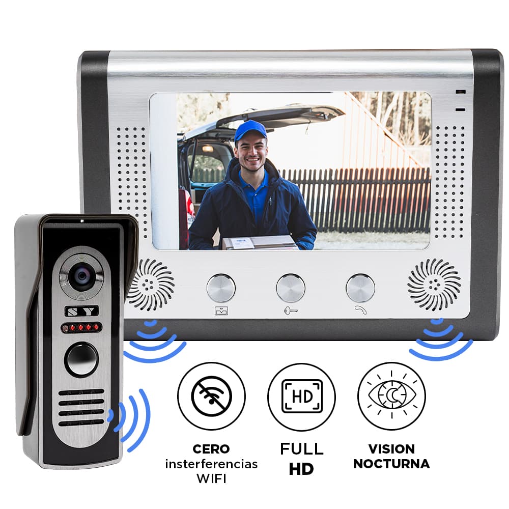 Portero Visor Electrico Timbre Gadnic Pantalla Lcd Con Camara Outlet