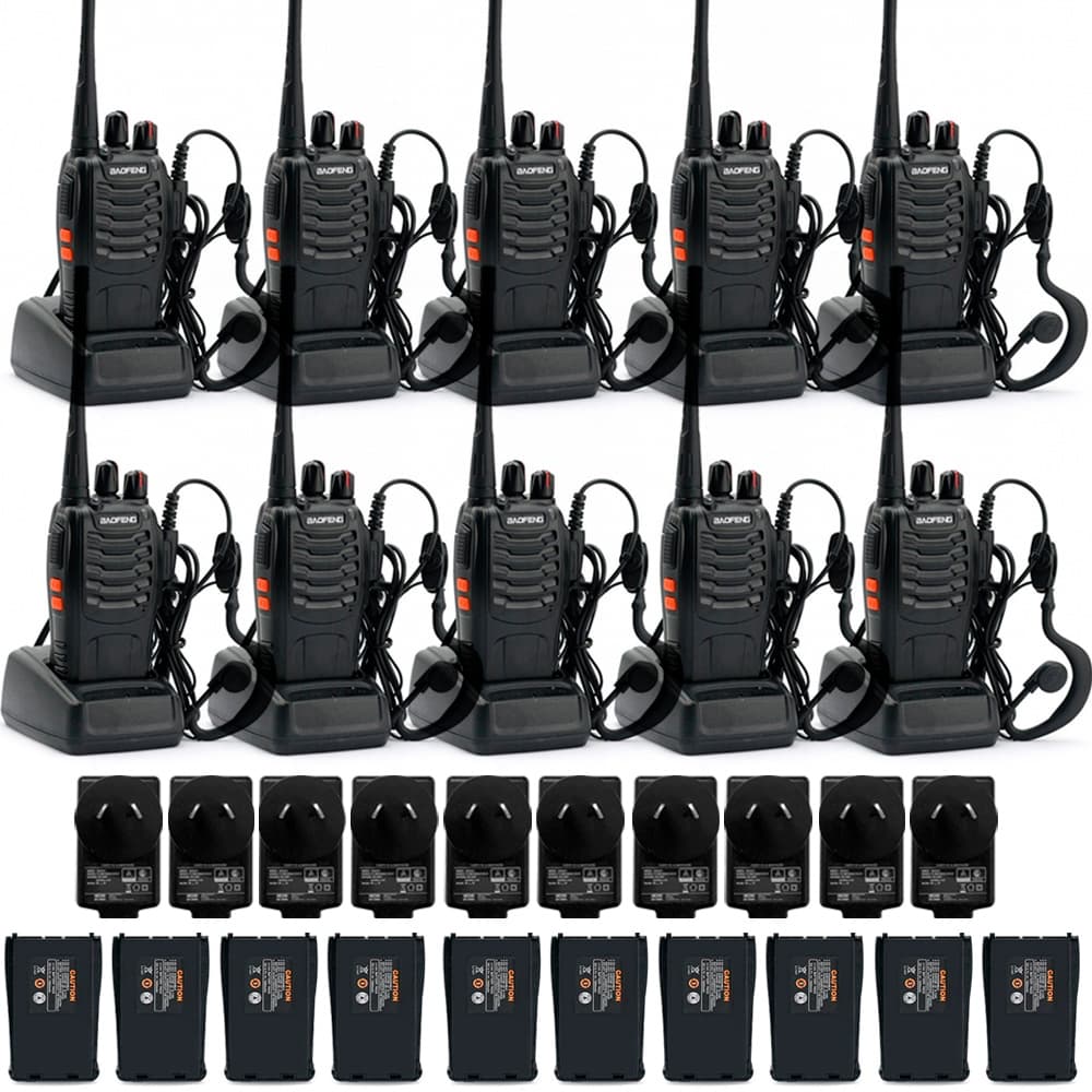 Kit x 10 Handy Baofeng BF-999S 5w 16CH UHF Hasta 10km
